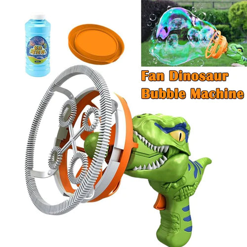 (🔥Last Day Promotion- SAVE 48% OFF)Electric Children's Fan Dinosaur Bubble Machine(BUY 2 GET FREE SHIPPING)